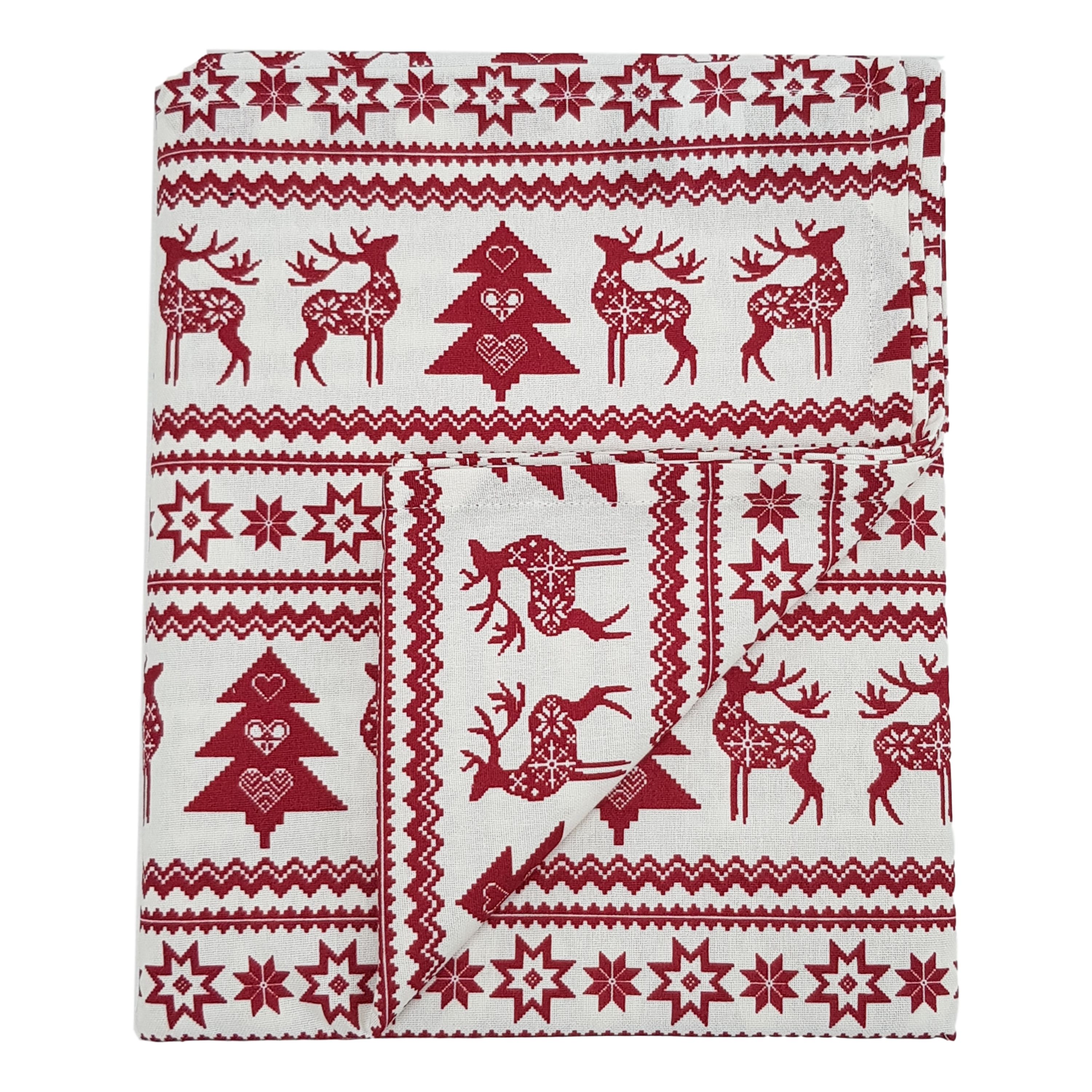 Nordic Red & White Christmas Tablelinen